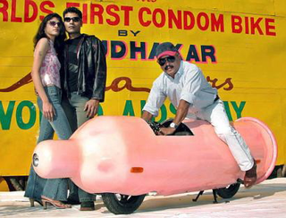 Illustration for article titled India's Condom Bike For AIDS Awareness